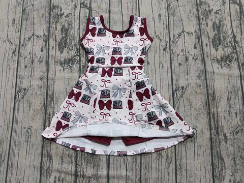 MOQ 5 pcs Custom Style ALABAMA Football Team Shorts Liner Girls Dress
