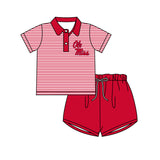 MOQ 5 pcs Custom Style University team Print Ole miss Matching Kids Clothing