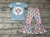 GSPO0703 Skull Bull Stripe Girl's set