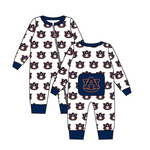MOQ 8 pcs Custom Style School Team Boy baby zip sleeper
