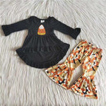 SALE 6 A18-26 Halloween Candy Corn Black Girl Set