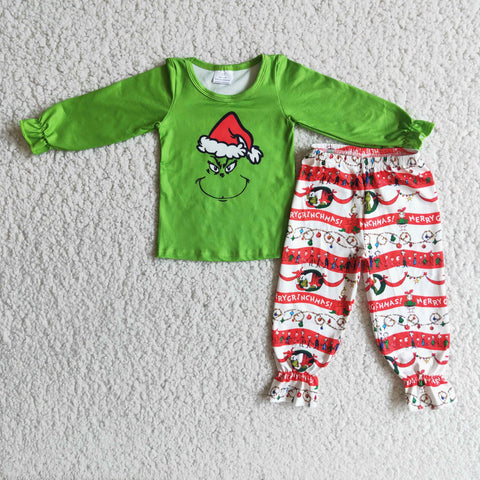 Deadline 10.15 SALE 6 A20-4 Christmas Green Girl Set