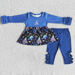 Deadline 10.15 SALE 6 A21-2 Castle Blue Girl's Set