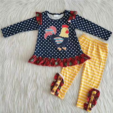 Deadline 10.15 SALE 6 A28-16 Rooster Farm Girl Set
