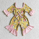 SALE 6 A30-16-1 Flower Pink Girl's Jumpsuit