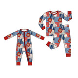 Preorder MOQ 5 pcs Each Style Baseball Gloves Star Plaid Pajamas Kids Matching Clothes