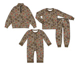 Preorder MOQ 5 pcs Each Style Christmas Elk Camo Kids Matching Clothes