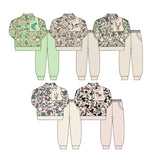 Preorder MOQ 5 Pcs Each Style Hunting Camo Elk Fish Mallard Ducks Pullover Boys Jogger Set