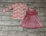 GLD0334 Pumpkin Golden velvet Girl's Dress Shirt