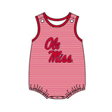 MOQ 5 pcs Custom Style University team Print Ole miss Matching Kids Clothing