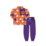 MOQ 8 Pcs Each Style Custom Style University team CLEMSON Matching Kids Clothing