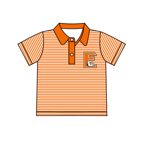 MOQ 8 pcs Custom Style Orange Strips E Boy Shirt