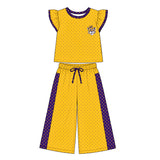 MOQ 5 pcs Custom Style Team Mascot Dots Girls Set