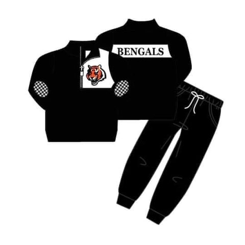 MOQ 8 pcs Custom style Bengals Boy Pullover Set