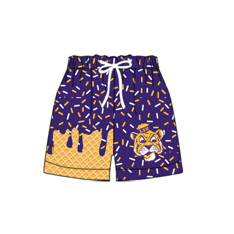 MOQ 5 pcs each style Custom Style LSU Team Ice Cream Drip Shorts