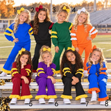 Preorder MOQ 5 pcs Each Style Solid Color Ruffles Kids Matching Clothes