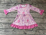 GLD0284 Fashion Pink Leopard Girl's Dress