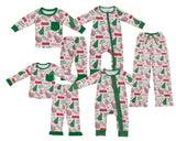 Happy Holiday Christmas Family Pajamas Sibling Matching Clothes