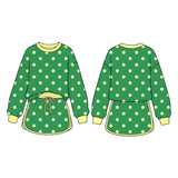 MOQ 5 pcs Custom Style Colorful Dots Cute Girls Skorts Set