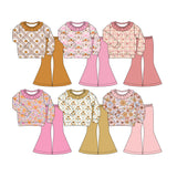 Preorder MOQ 5 Pcs Each Style Pumpkin Bows Flower Girls Outfits
