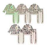 Preorder MOQ 5 Pcs Each Style Hunting Camo Elk Fish Mallard Ducks Pullover Girls Jogger Set