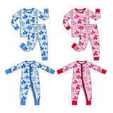 Preorder MOQ 5 pcs Each Style Valentine's Day Puppy Plaid Love Pajamas Kids Matching Clothes