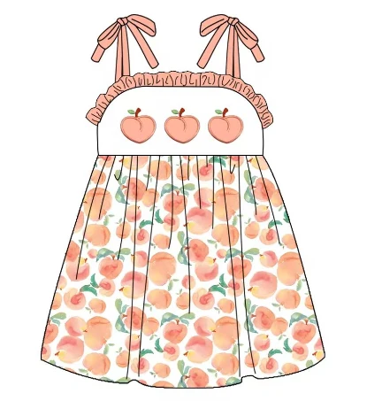Deadline 05.14 Custom Style No MOQ Peach Girl Dress