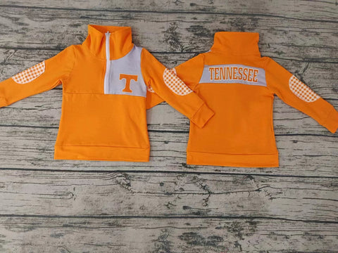 MOQ 3 pcs Custom Style TENNESSEE Print Pullover Ziper Shirt Top Boy