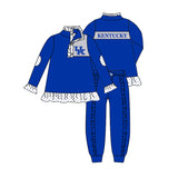 MOQ 8 Pcs Each Style Custom Style University team UK Kentucky Matching Kids Clothing