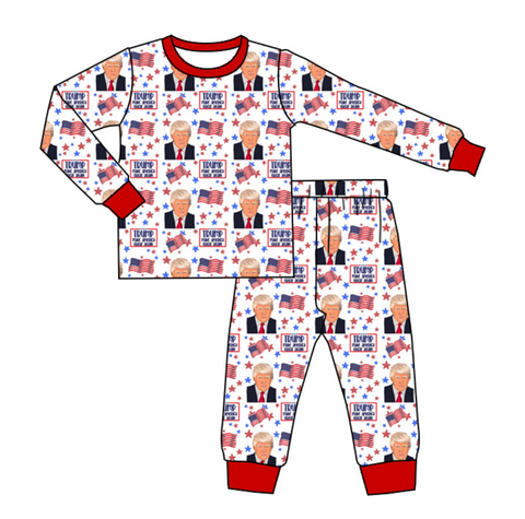 Deadline 11.20 No MOQ Custom Style TRUMP Kids Pajamas Sleepers Styles