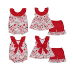 Easter Rabbit Flower Kids Sibling Matching Clothes