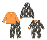 Preorder MOQ 5 pcs Each Style Halloween Ghost Candy Corn Kids Matching Clothes