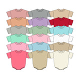 Preorder MOQ 5 pcs Each Style Solid Color Colorful Cotton Baby Bubble Romper