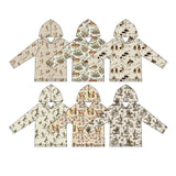 Preorder MOQ 5 pcs Each Style Hunting Western Hoodie Kids Boys Pullover Shirt