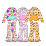 Preorder MOQ 5 Pcs Halloween Pumpkin Fall Pullover Girls Outfits