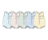 Preorder MOQ 5 pcs Each Style Stripe Buttons Baby Boys Romper