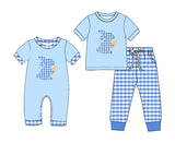 Preorder MOQ 5 pcs Each Style Easter Bunny Plaid Kids Matching Clothes-2026.8.27
