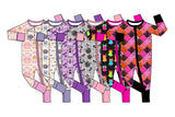 Preorder MOQ 5 pcs Each Style Halloween Ghost Bows Baby Sleepers Romper