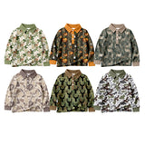 Preorder MOQ 5 pcs Each Style Hunting Elk Camo Kids Boys Polo Shirt