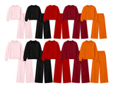 Preorder MOQ 5 Pcs Each Style Solid Color Cotton Girls Sets