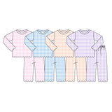 Preorder MOQ 5 Pcs Each Style Colorful Plaid Scallop Edge Girls Outfits