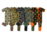 Preorder MOQ 5 pcs Each Style Hunting Camo Elk Forest Baby Sleepers Romper