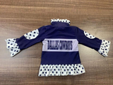 MOQ 8 pcs Custom Style DALLAS COWBOYS Pullover Ziper Shirt Top Girl