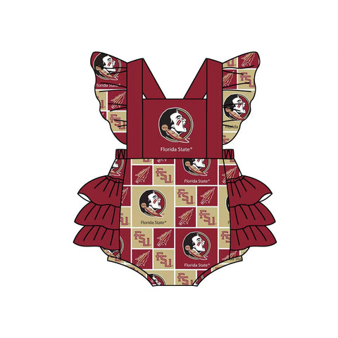 MOQ 8 pcs Custom Style FSU Romper Girl