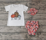 GBO0182 It's fall yall Pumpkin Baby Girl's Bummie Set