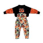 MOQ 8 PCS Custom style Bengals Jumpsuit 2 pcs Girl's set