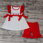 MOQ 8 pcs Custom Style GO DAWGS Girl Shorts Set
