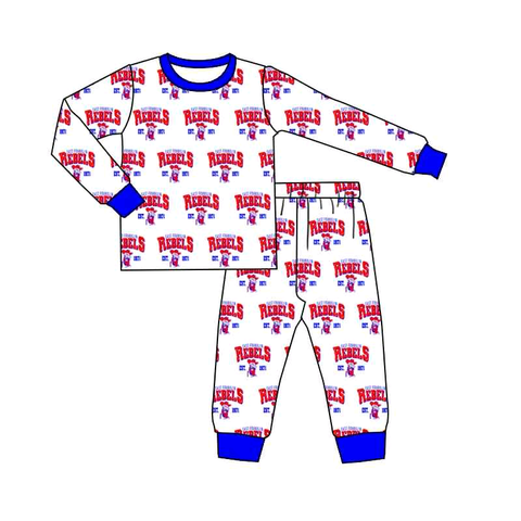 MOQ 8 pcs Custom Style REBELS Kids Pajamas Set