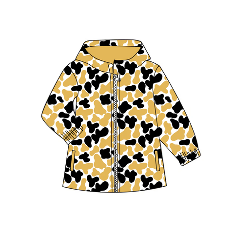 Deadline 08.31 Custom Style No MOQ Camo Gold Hoodie Kids Zipper Coat