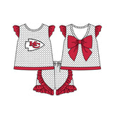 MOQ 8 Pcs Each Style Custom Style University team Print KC Matching Kids Clothing